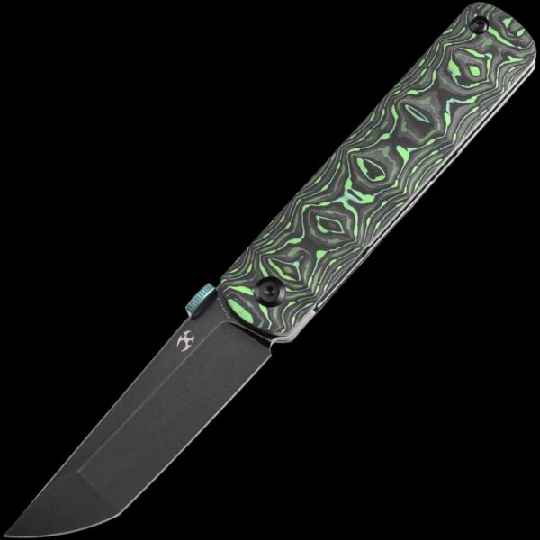 Kansept BTF Folding Knife - Green Carbon Fiber