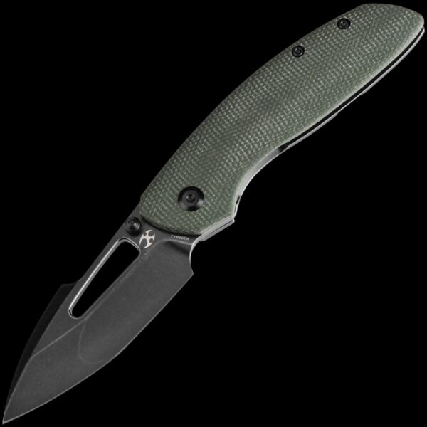 Kansept Link - Green Micarta & Blackwash Titanium Handle