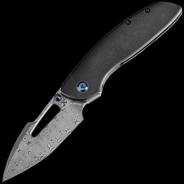 Kansept Link - Blackwash Titanium Handle with Timascus Clip