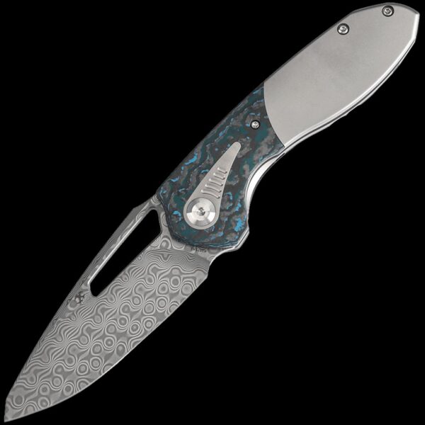 Kansept Thoth - Damascus/Arctic Storm Fatcarbon Handle