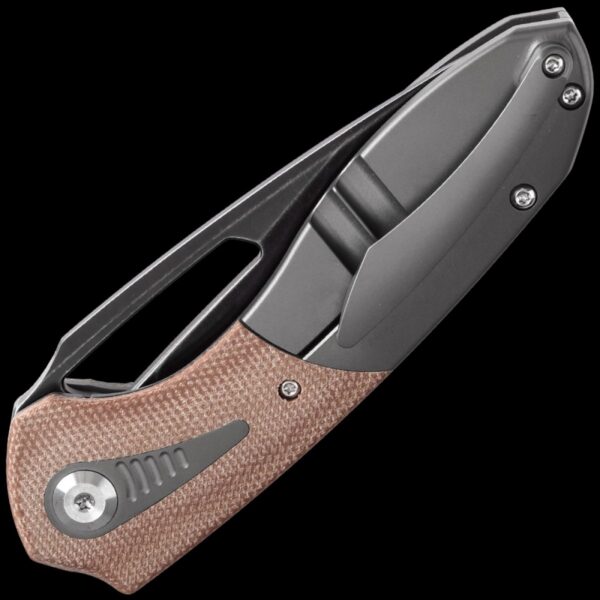 Kansept Thoth - Anodized Titanium/Brown Micarta - Image 2