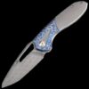 Kansept Thoth - Damascus/Lightning Strike Titanium Inlay