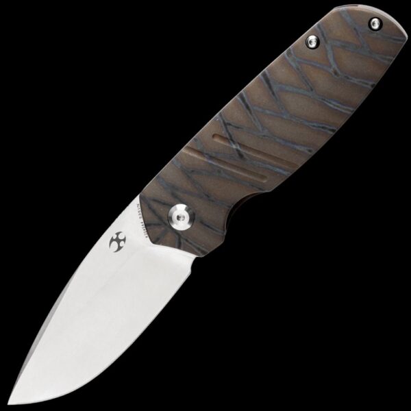 Kansept Turaco - Tiger Stripe Flamed Titanium Handle