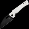 Kansept Egress - Black Stonewashed 14C28N White G-10 Handle