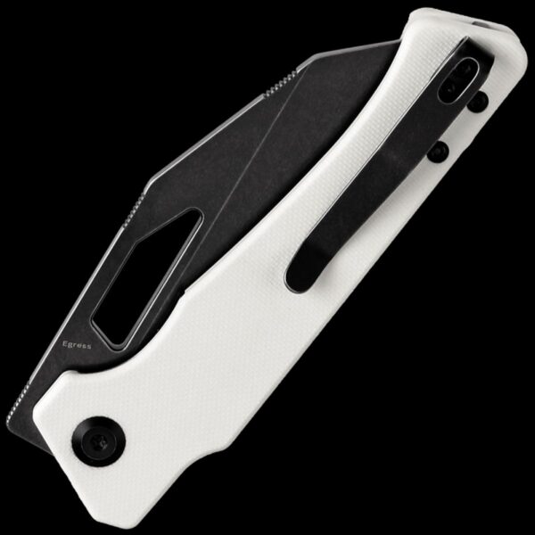 Kansept Egress - Black Stonewashed 14C28N White G-10 Handle - Image 2