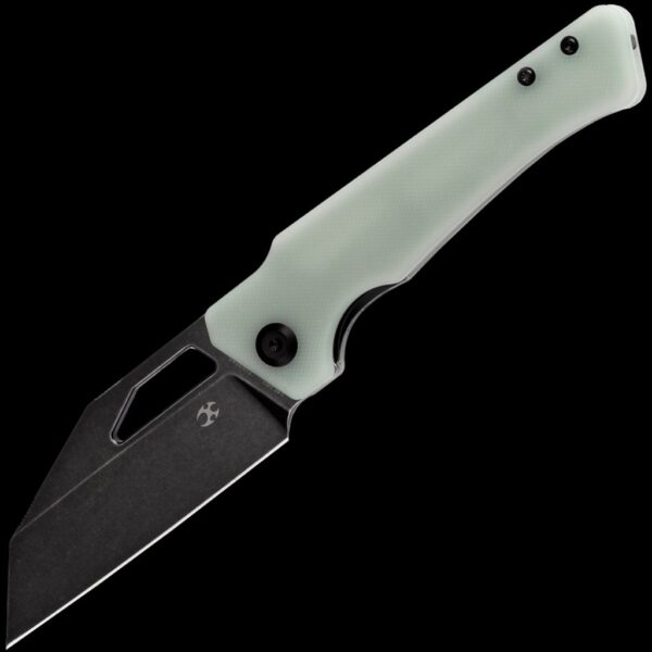 Kansept Egress - Black Stonewashed 14C28N Jade G-10 Handle