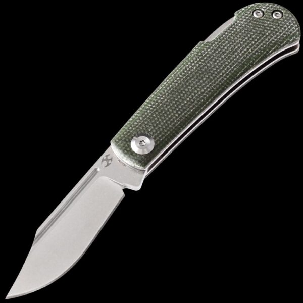 Kansept Wedge Lockback Folding Knife - Green Micarta