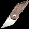 Kansept Dash Folding Kiridashi Knife Brown Micarta