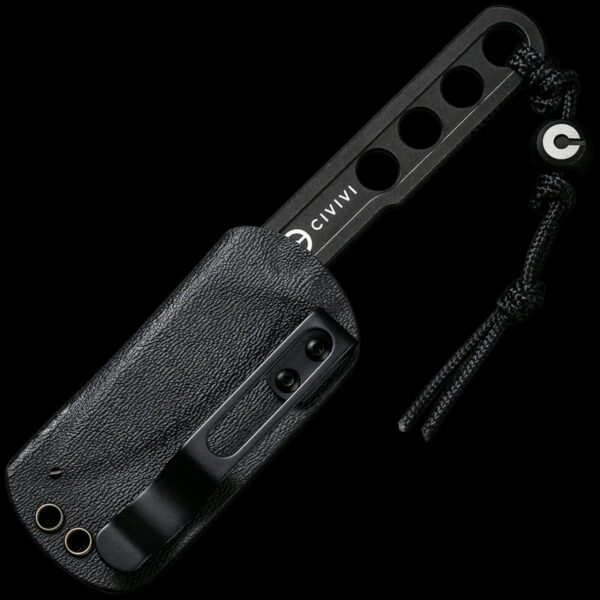 Civivi Circulus Fixed Blade Neck Knife (2" Black Stonewash) - Image 2