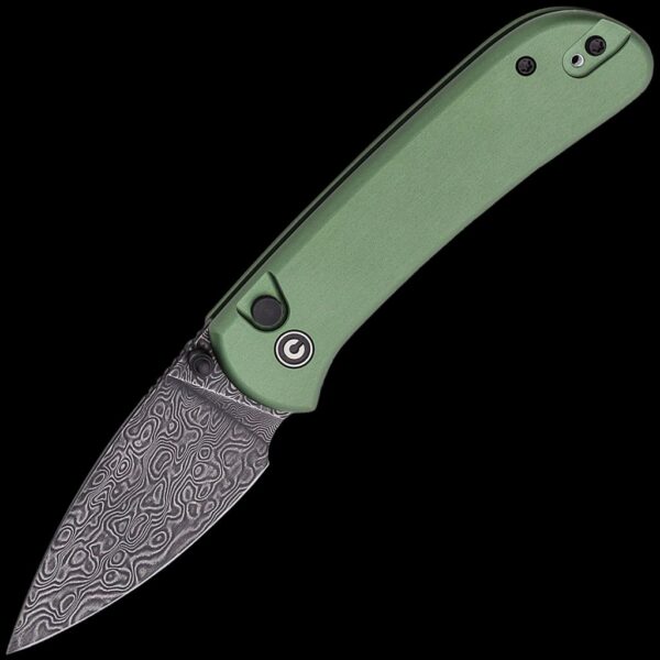 Civivi Qubit 2.98" Damascus/Green Aluminium