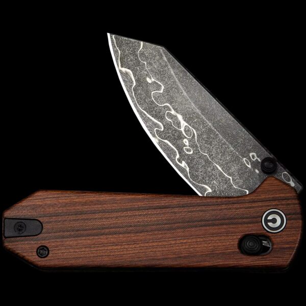 Civivi Yonder 2.88" Damascus/ Guibourtia Wood - Image 3
