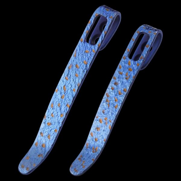 Civivi 2PCS Flamed Titanium Pocket Clips, NO Screws Included, 50MM 55MM Clip with Recessed Screw Hole