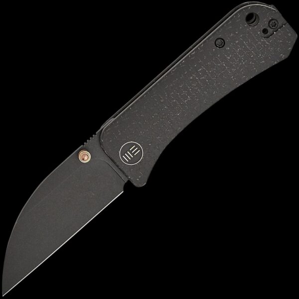 We Knife Banter Wharncliffe - Black Burlap Micarta
