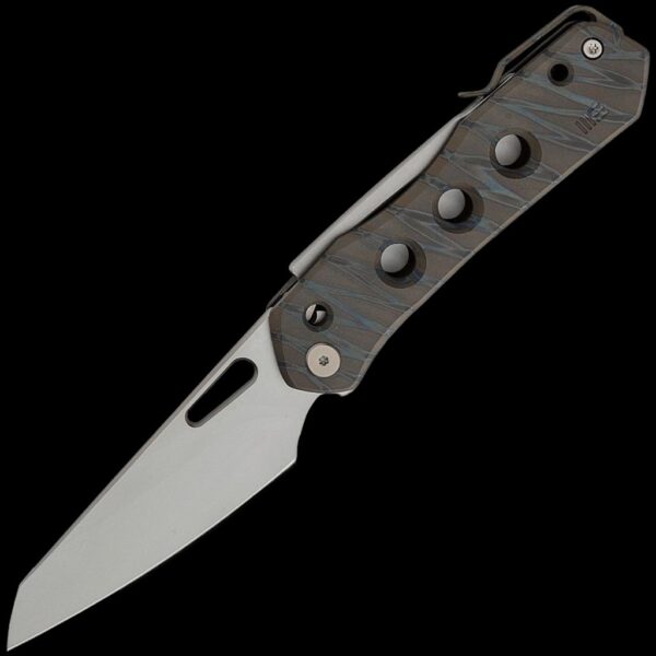 We Knife Vision R Superlock Folding Knife - Tiger Stripe Flamed Titanium
