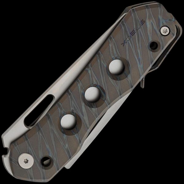 We Knife Vision R Superlock Folding Knife - Tiger Stripe Flamed Titanium - Image 2