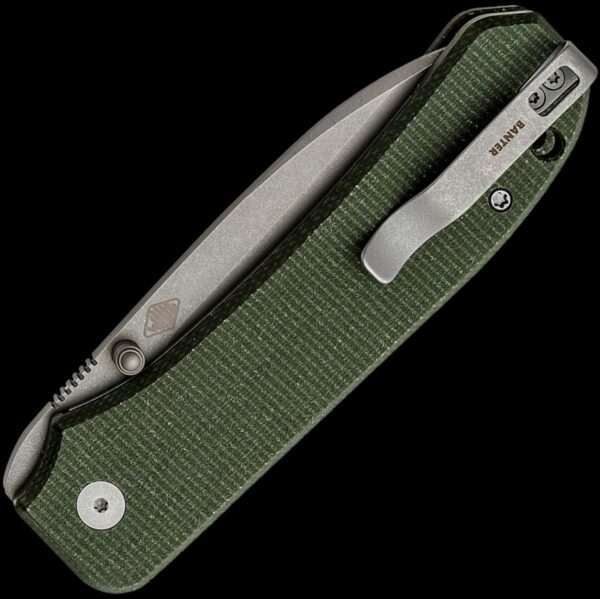 We Knife Big Banter Green Micarta Liner Lock Folder - Image 2