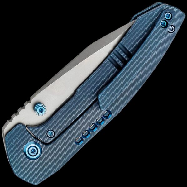 We Knife Trogon - Blue Titanium Handle (3.2" CPM 20CV Blade) - Image 2