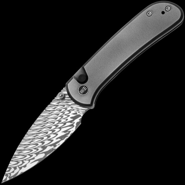 We Knife Qubit Fafnir Damasteel Drop Point Blade