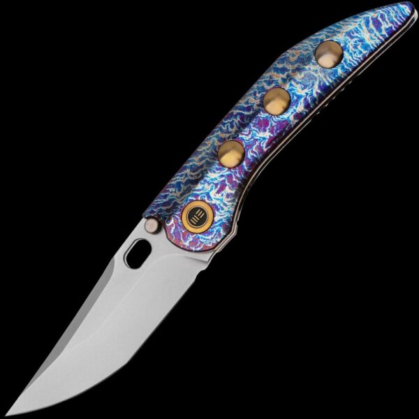 We Knife Attor - Flamed One-Piece Titanium Handle
