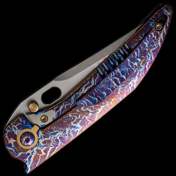 We Knife Attor - Flamed One-Piece Titanium Handle - Image 2