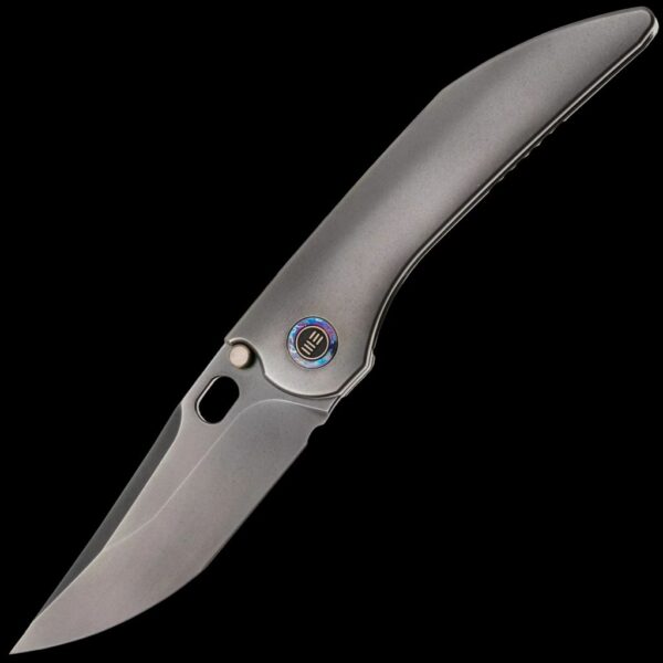We Knife Attor - Polished Gray Titanium Handle
