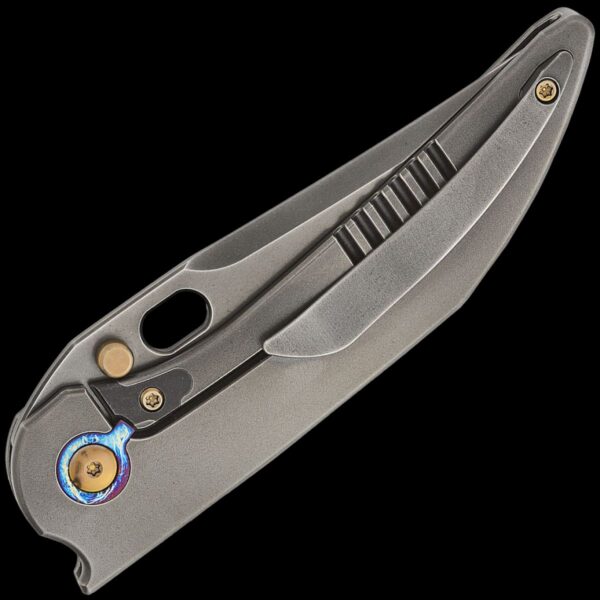 We Knife Attor - Polished Gray Titanium Handle - Image 2