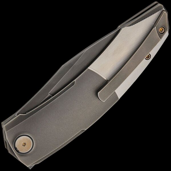 We Knife Sine Wave - 3.98" Polished Grey/Satin Titanium Handle - Image 2