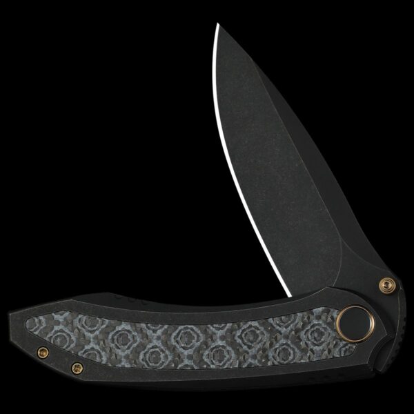 We Knife Winsome 3.74" - G10 and Rose Pattern Carbon Fiber Handle - Image 3