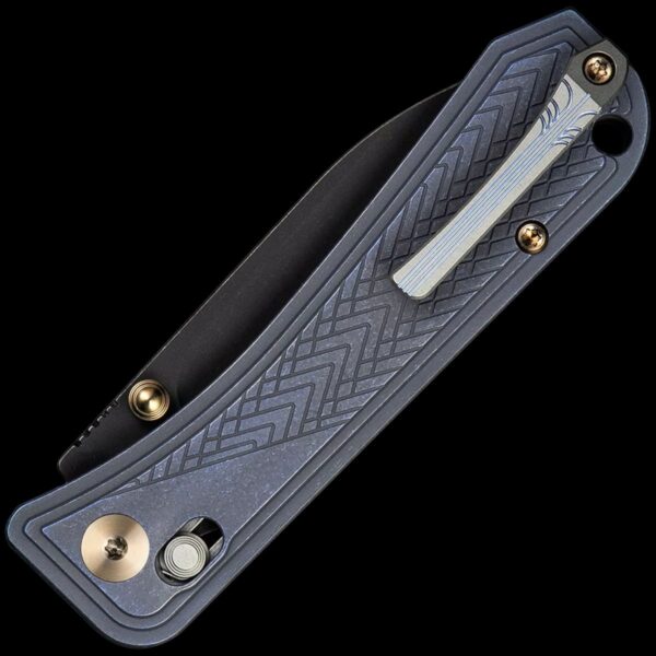 We Knife Bougie Banter Crossbar Lock Knife Blue Titanium - Image 2