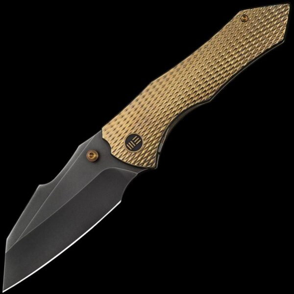 We Knife High-Fin XL Gold Titanium/Grey CPM 20CV