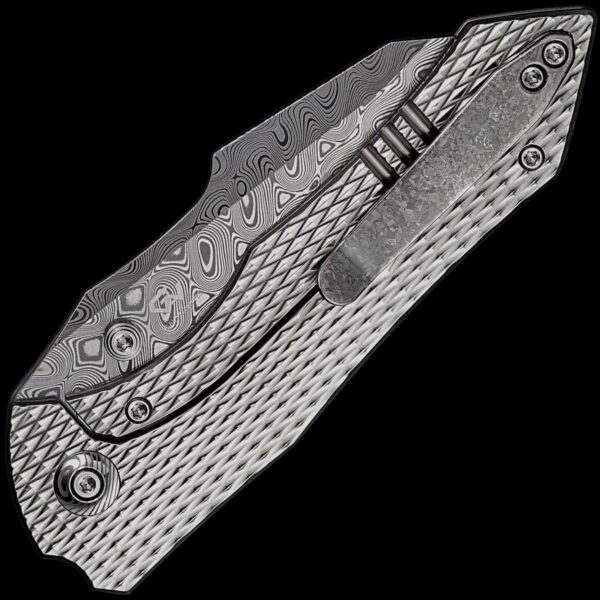 We Knife High-Fin XL Titanium/Hakkapella Damasteel - Image 2