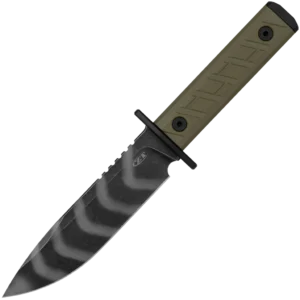 Zero Tolerance ZT Fixed Blade Olive Green G10 Handle/ 3V Tiger Stripe Blade