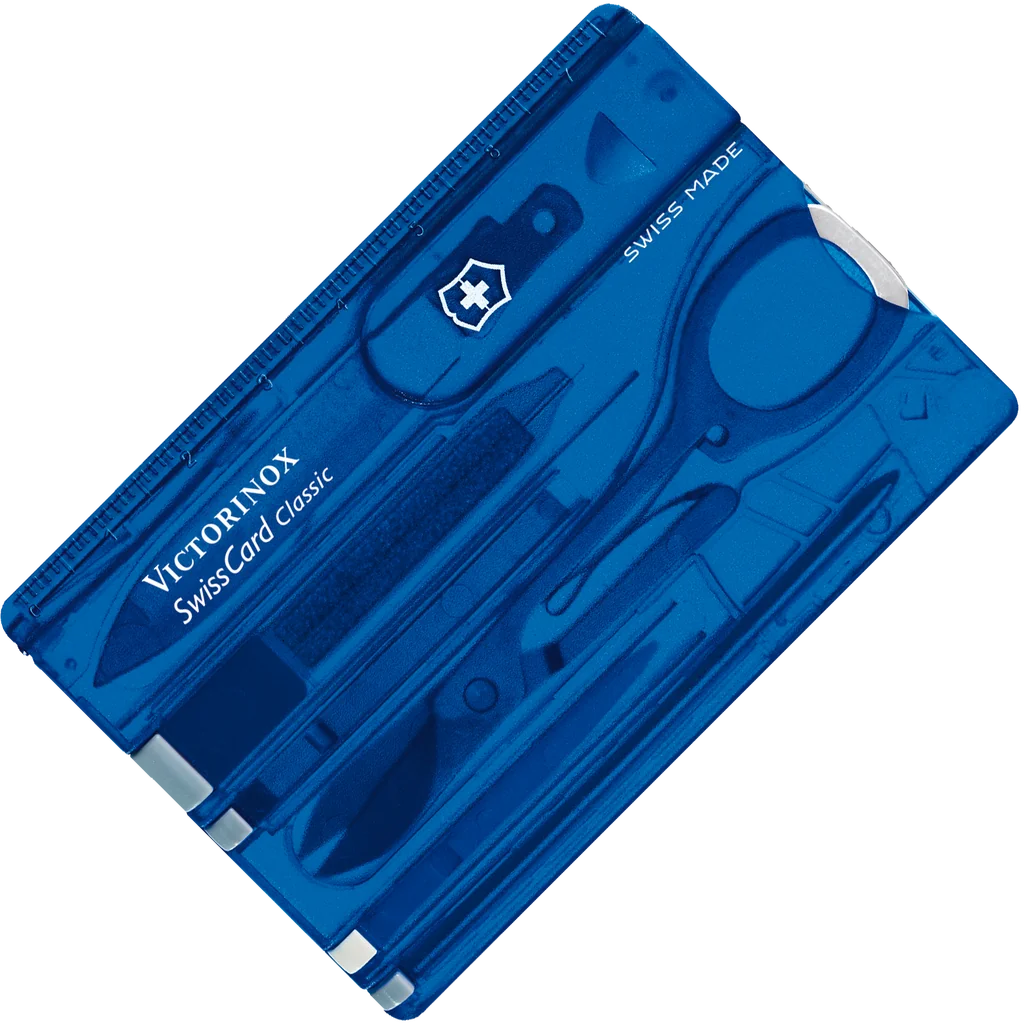 Victorinox Swiss Card Blue Transparent