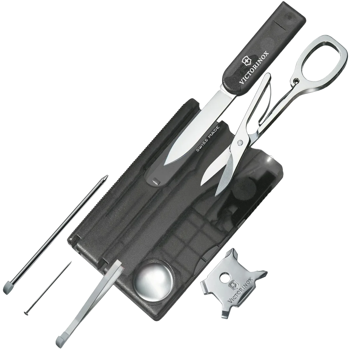 thumbnail image 2 of Victorinox Swiss Army SwissCard – Black Translucent, 35793, Ultra-Slim Multi-Tool Card 2 of 5