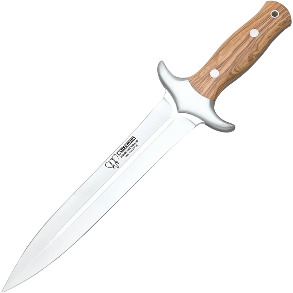 Cudeman Olive Wood Spear Point Hunting Dagger 105-L