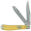 Old Timer Gunstock Trapper 3 7/8" 2 Blade Yellow Handle