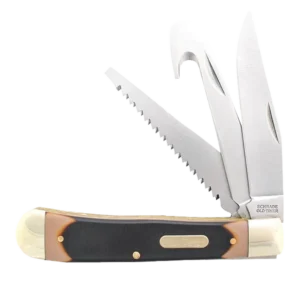Old Timer Premium Trapper 3 Blades, Saw, Gut Hook, & Clip Point