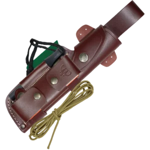 Alternative view of Cudeman Bushcraft MT-5 Green Micarta w/Kit