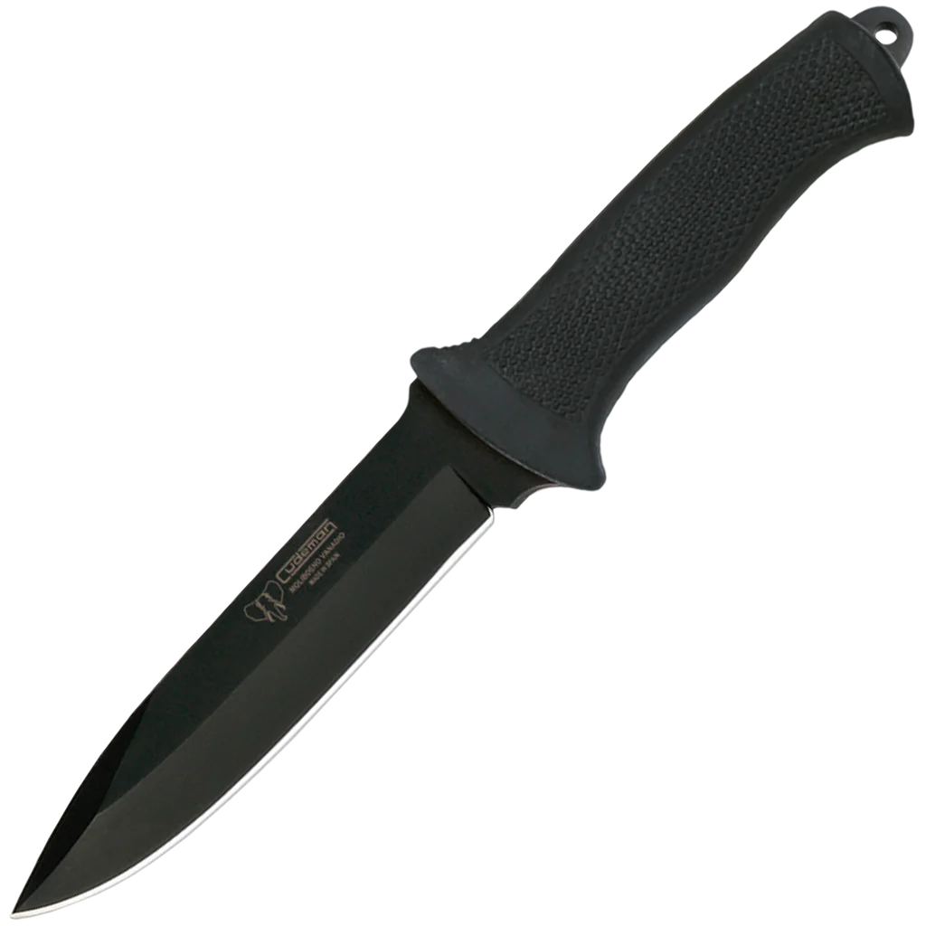 Cudeman Heavy Duty Rubber Survival Knife Black 177-N
