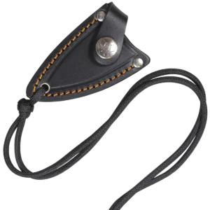 Alternative view of Cudeman 200-J Yoda Orange w/ Kydex Sheath