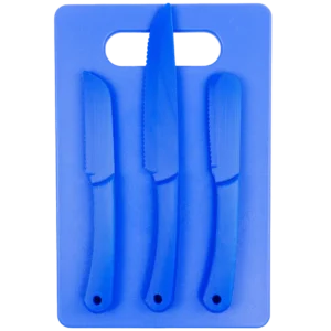 Ontario Knife Company Chromatics 4 pc Cutlery Set - Blue