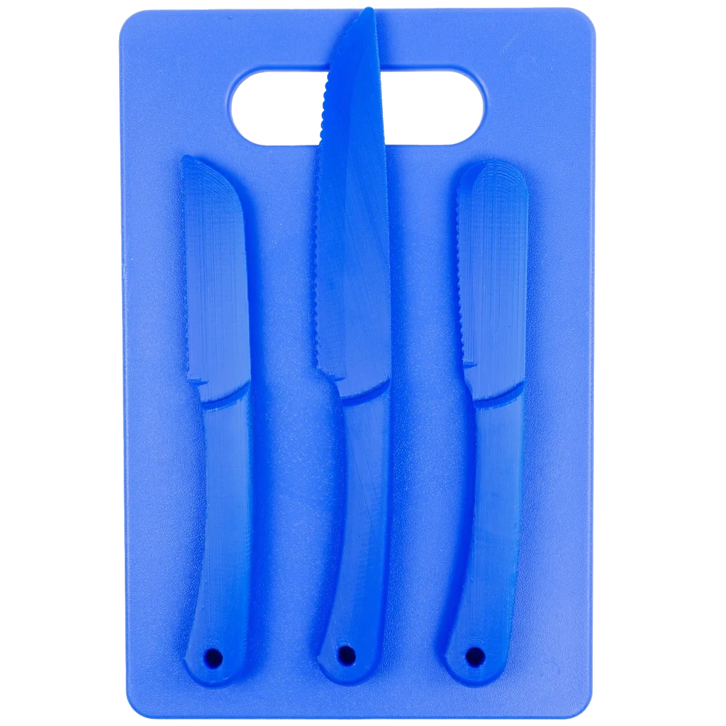Ontario Knife Company Chromatics 4 pc Cutlery Set - Blue