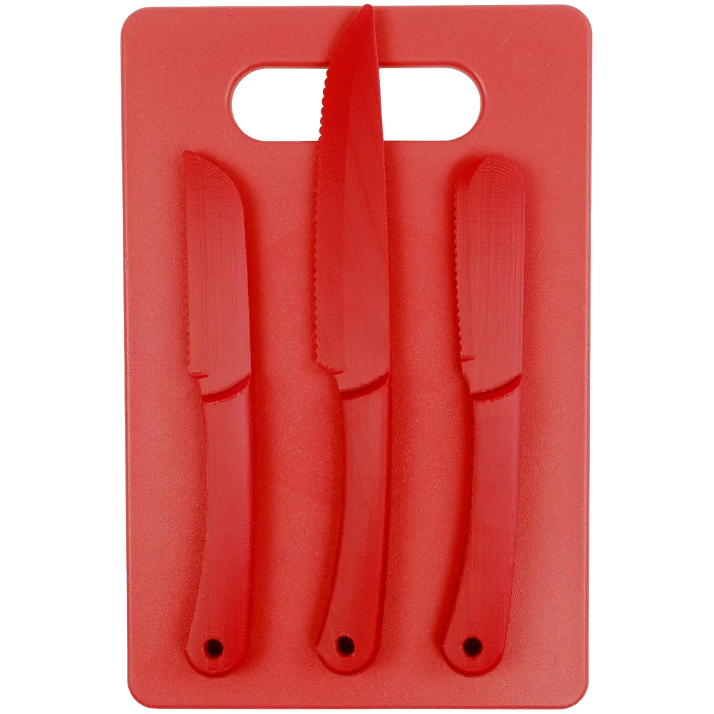 Ontario Knife Company Chromatics 4 pc Cutlery Set - Red
