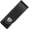 Victorinox Black Leather Belt Pouch with Hook-and-Loop Fastener