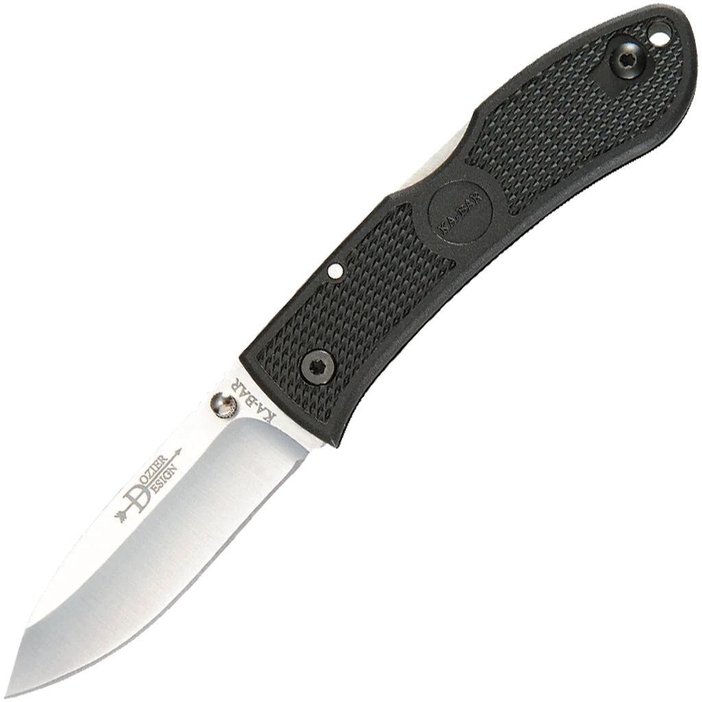 KA-BAR Dozier Folding Hunter-Black-Black Clip, Str