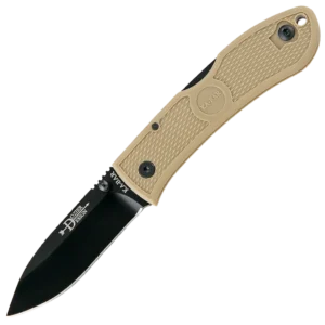 KA-BAR Dozier Folding Hunter-Coyote Brown-Blk Clip, Str