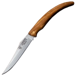 Cudeman Olive Wood Pocket Knife w/Sheath