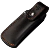 Cudeman Black Leather Folding Knife Sheath Orange Stitching