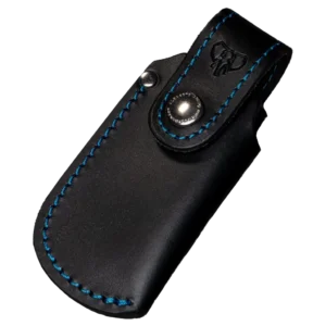 Cudeman 4.7" Snap Closure Sheath - Blue Stitching