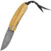 lionSTEEL Mini Damascus Heinsgringla Olive wood handle, wood box